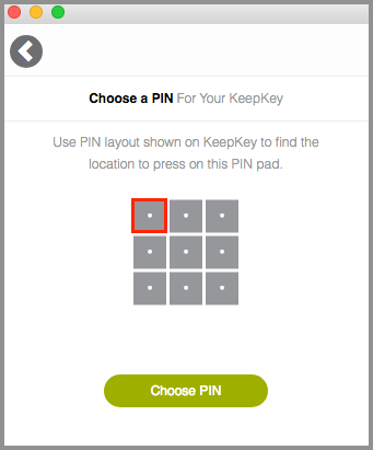 KeepKey Set PIN