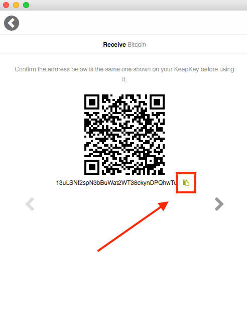 KeepKey Empfangen - QR-Code