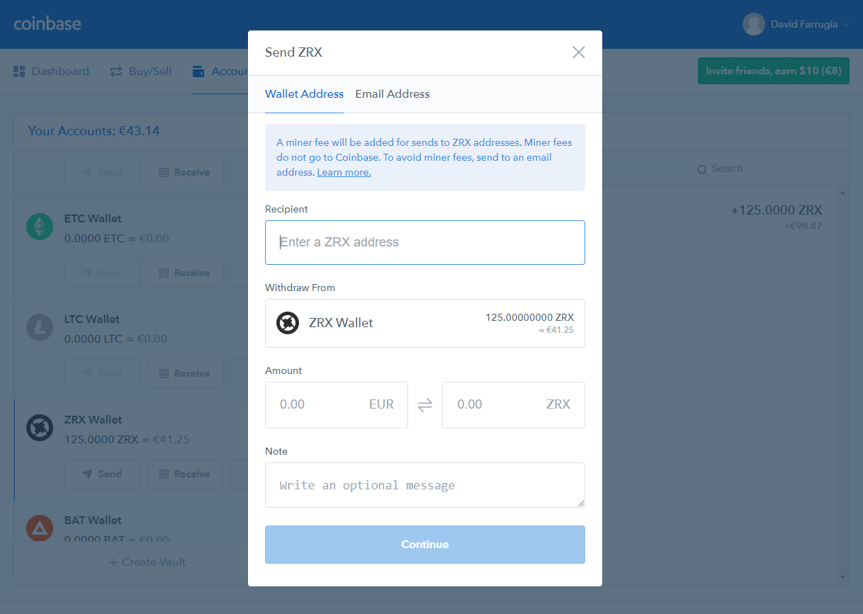 fee to send btc from coinbase to bittrex