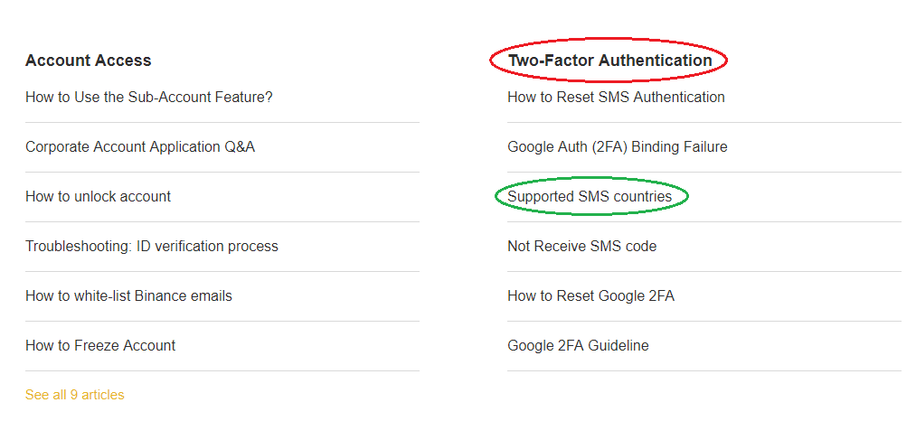 Binance 2FA