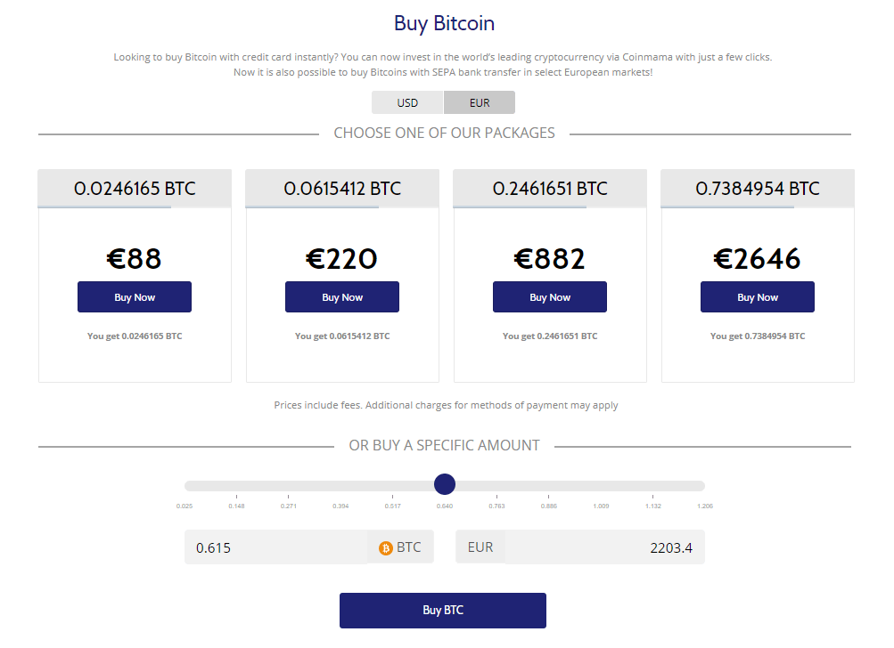 Beginner Buy BTC Coinmama Exchange