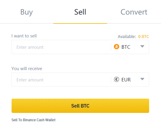 Binance Sell Cryptocurrency