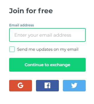 Changelly Sign Up