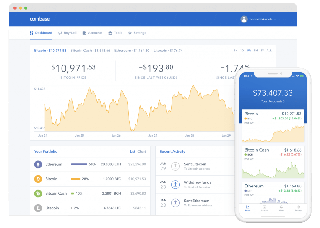 Coinbase Trading Interface 