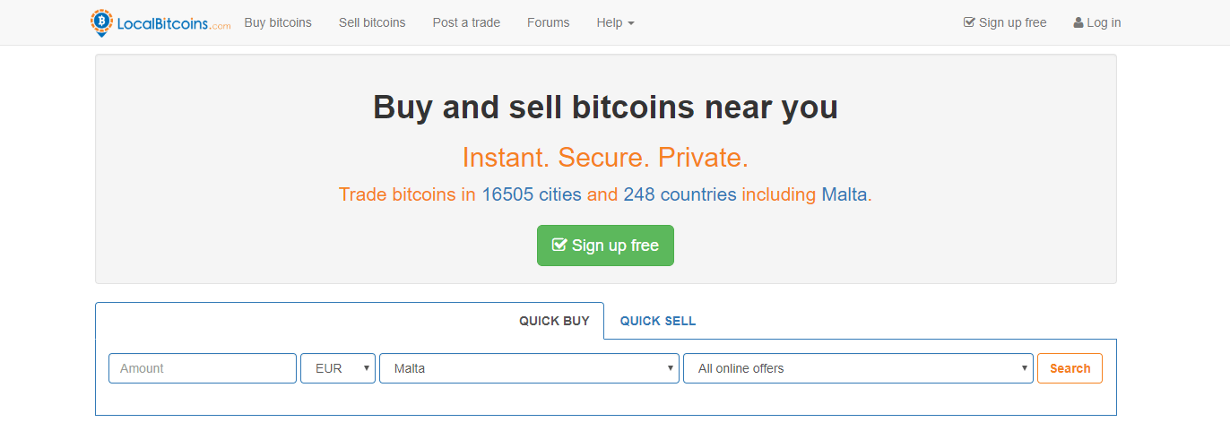 Local Bitcoins Cash For Crypto Trading Site