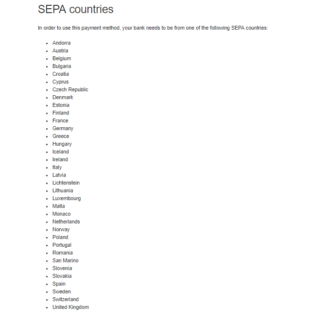 SEPA List