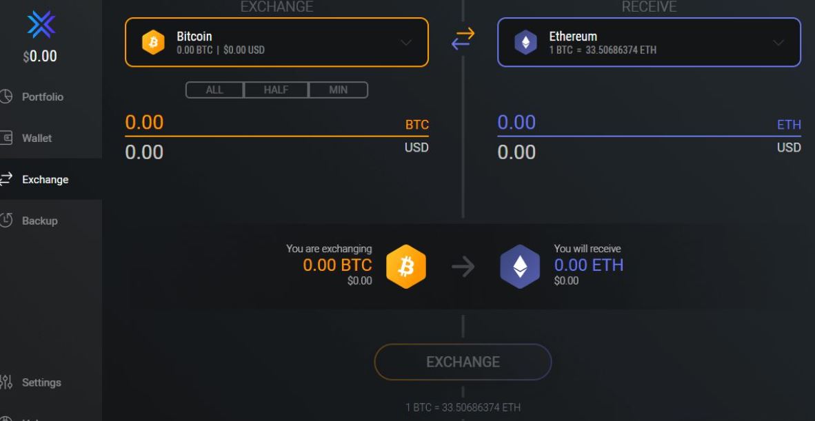 bitcoin ethereum exodus