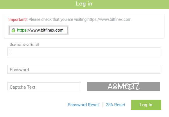 Bitfinex Log in