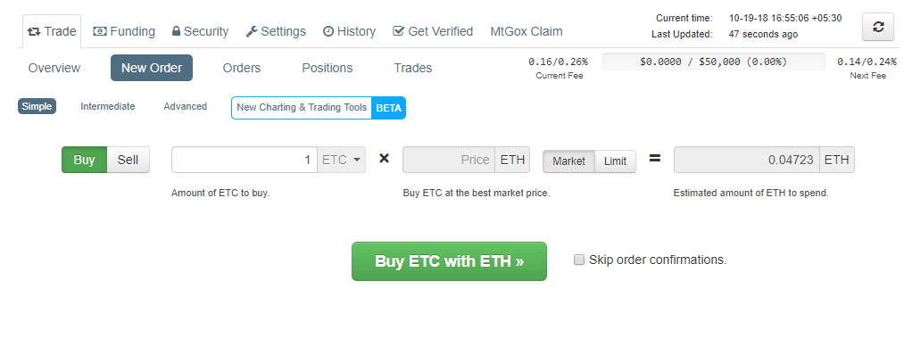 Buying ETC with Kraken