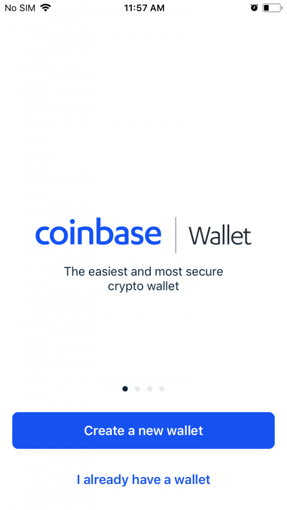 Coinbase - Creating a Wallet 1