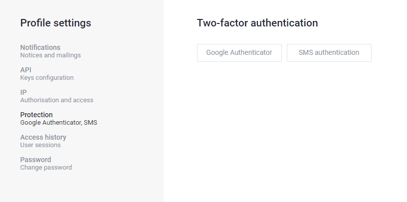 EXMO Two-Factor Authentication