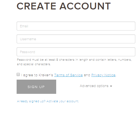 Kraken Signup