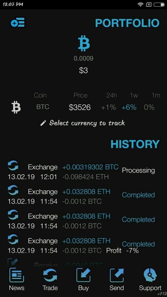 Indacoin transaction processing