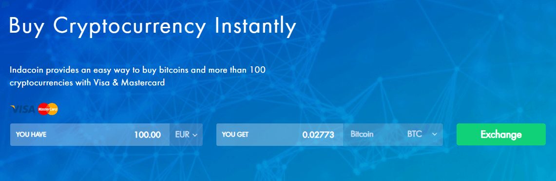 Indacoin buy cryptocurrency