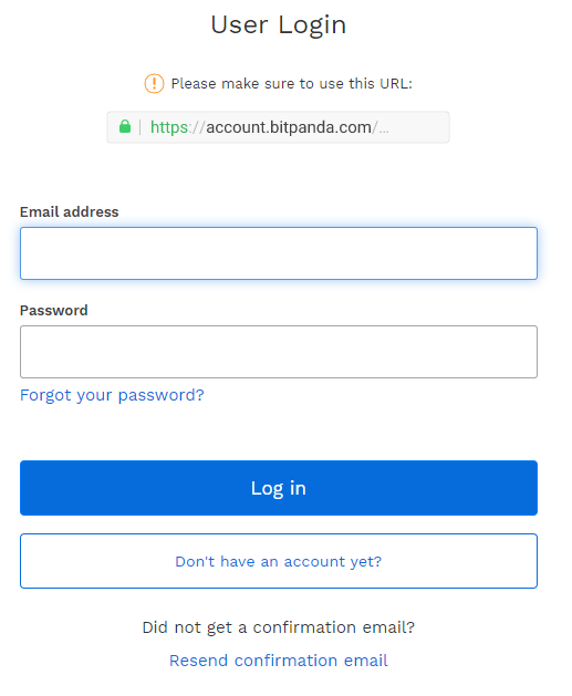 Bitpanda Login