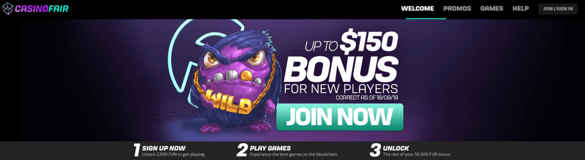 CasinoFair Welcome Bonus