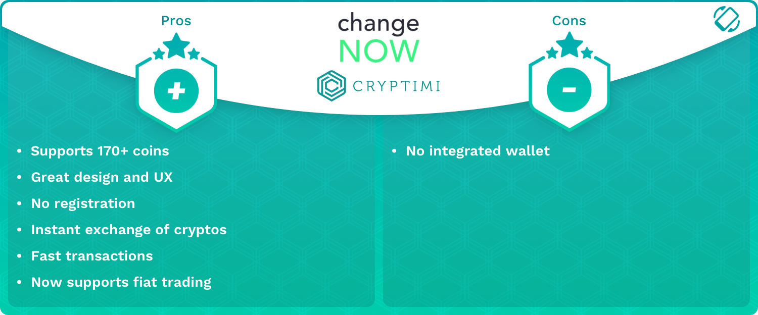 ChangeNow Pros and Cons