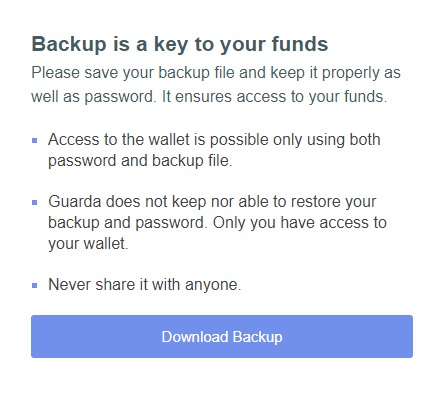 guarda backup