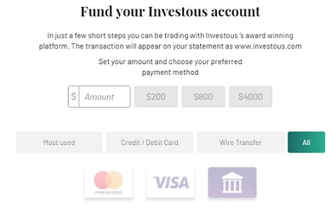 investous deposit funds