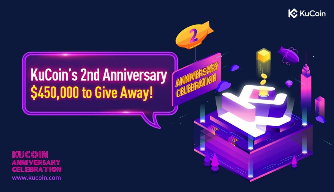 KuCoin Offer 2nd Anniversary Promotions Worth $450,000 to Users