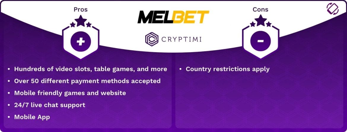 MelBet - Pros & Cons