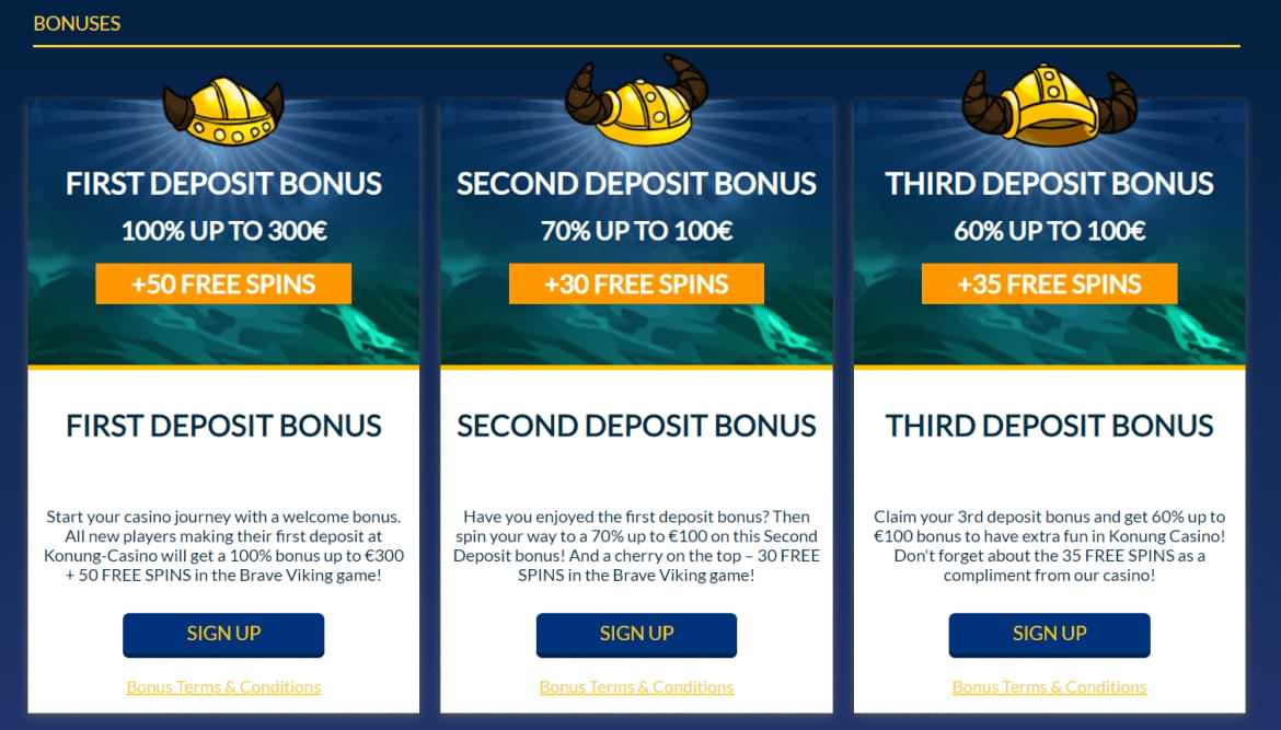 konung casino welcome bonus offer
