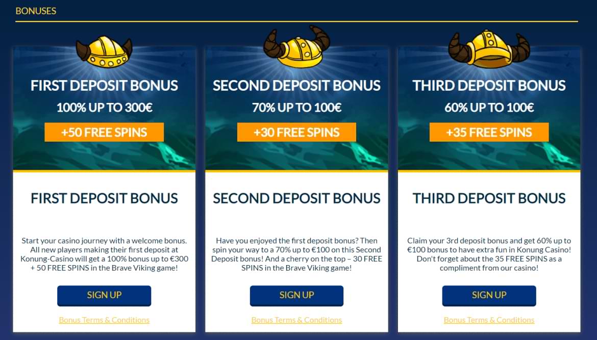 konung casino welcome bonus offer