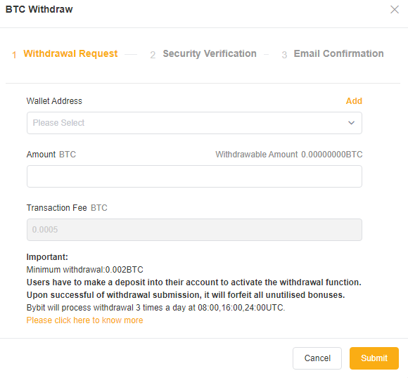 Bybit Withdraw Funds