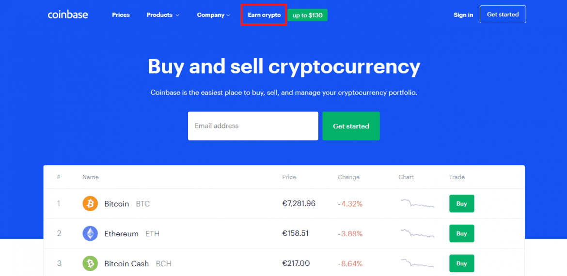 coinbase bitcoin faucet step 1