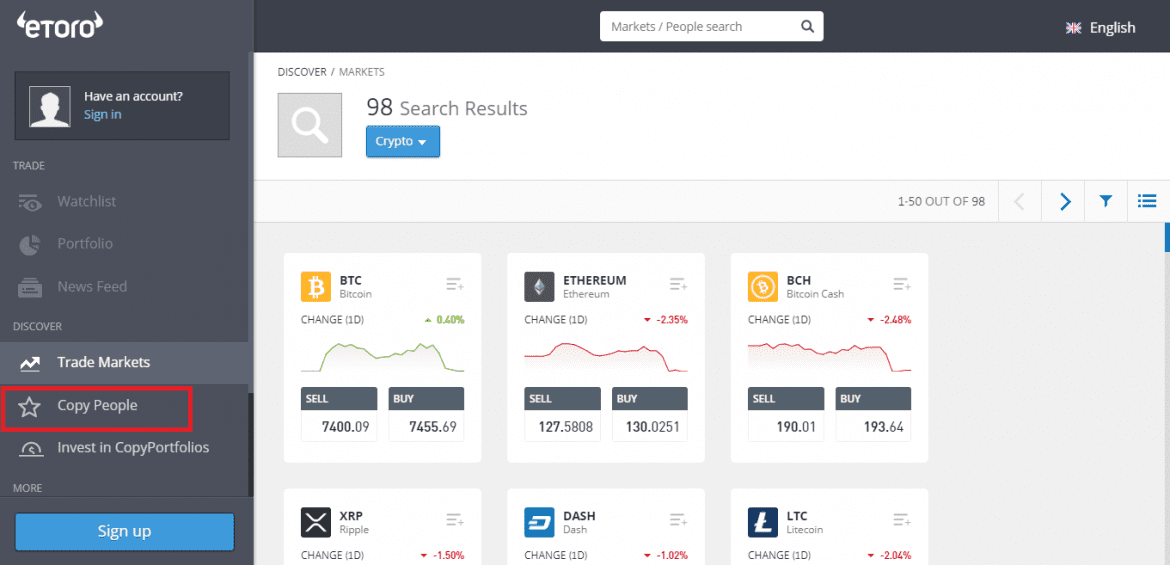 CopyTrader on eToro
