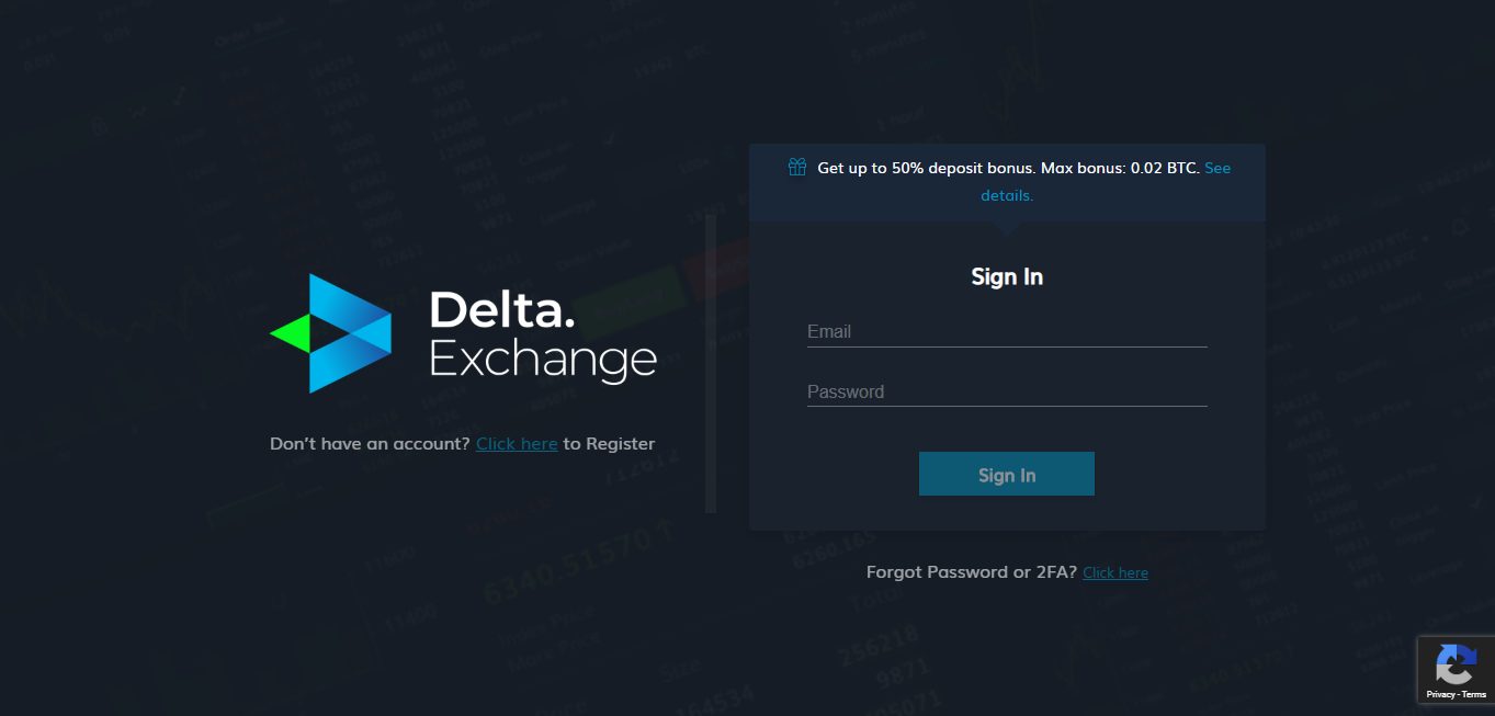 Delta Exchange Login