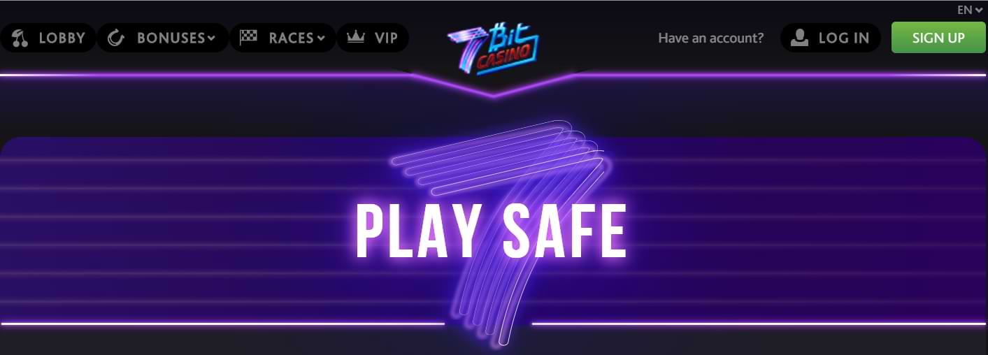 7BitCasino Play Safe banner