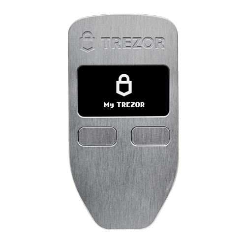 Trezor Hardware-Geldbörse (gebürsteter Stahl)