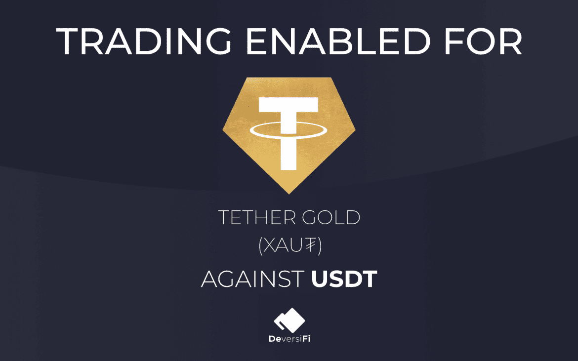 DeversiFi Have Listed Tether Gold (XAU₮) In World First Listing