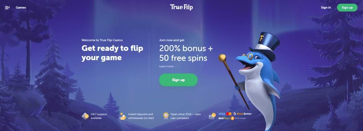 True Flip Bitcoin Willkommenbonus