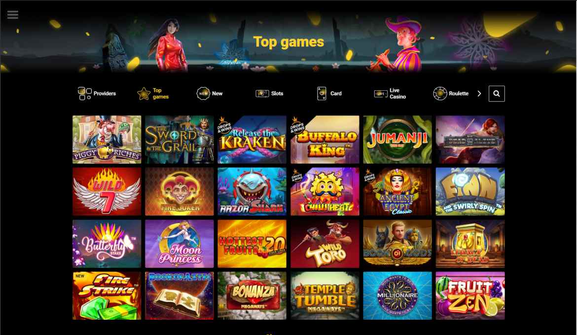 ZetCasino Game Lobby