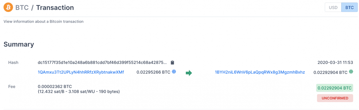 BTC Transaction