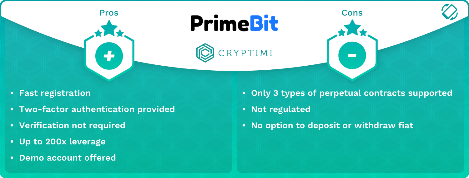 PrimeBit Pros and Cons