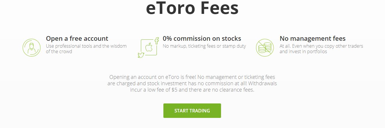etoro crypto wallet fees