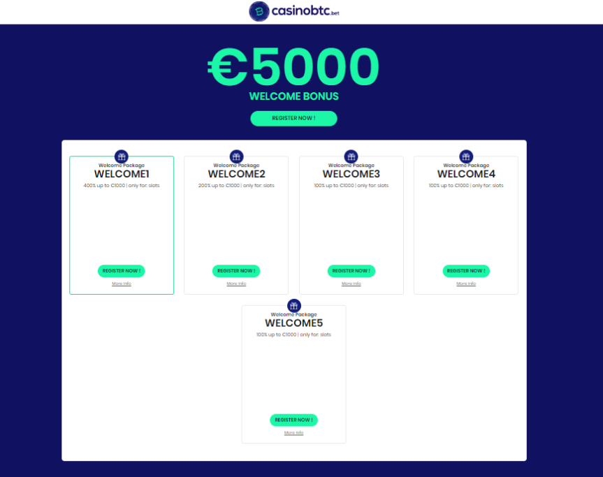 CasinoBTC - Bonuses Review