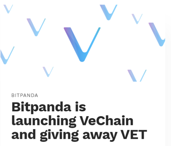 BitPanda is Launching Vechain and Giving Away Free VET