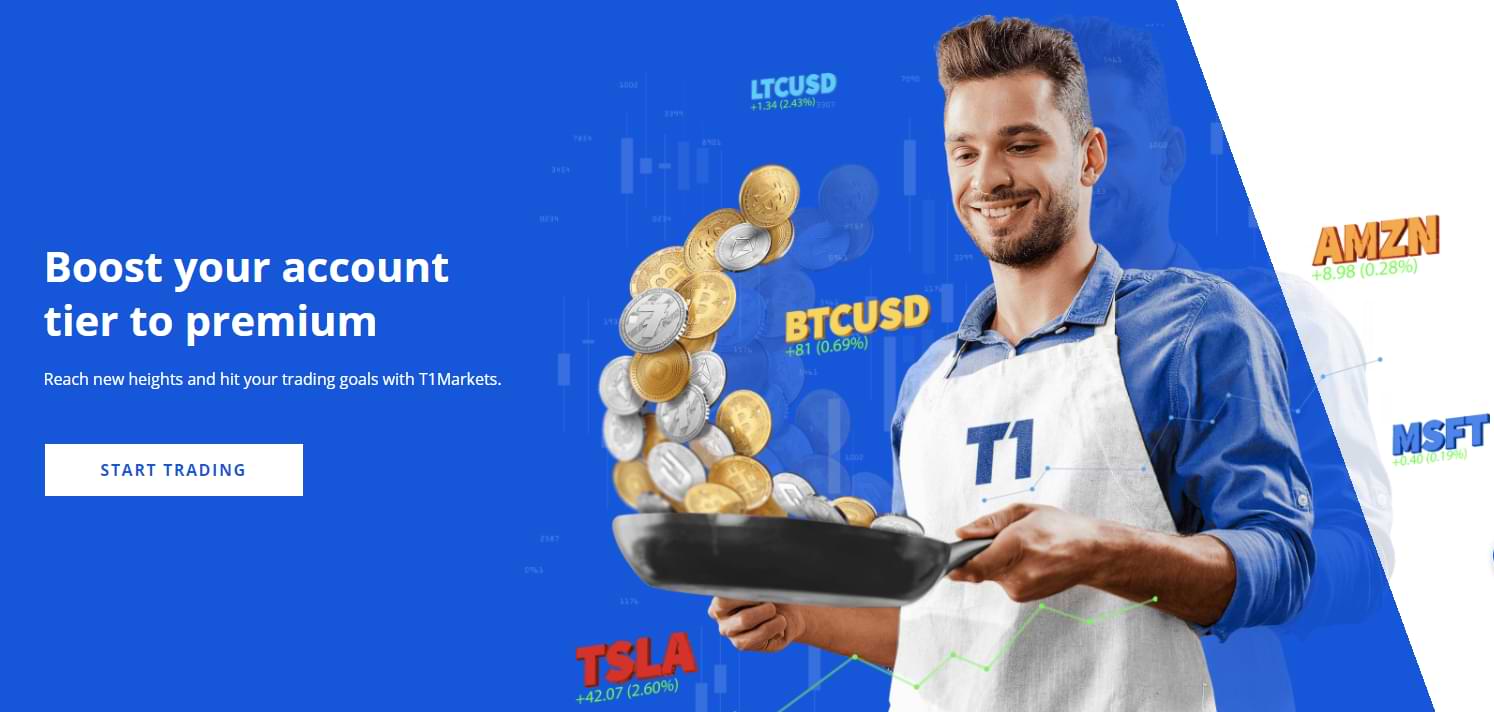 T1Markets landing- page