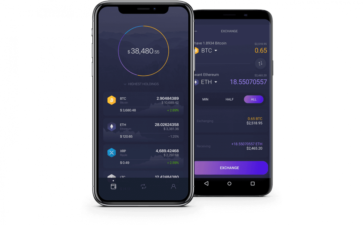 Exodus wallet on mobiles