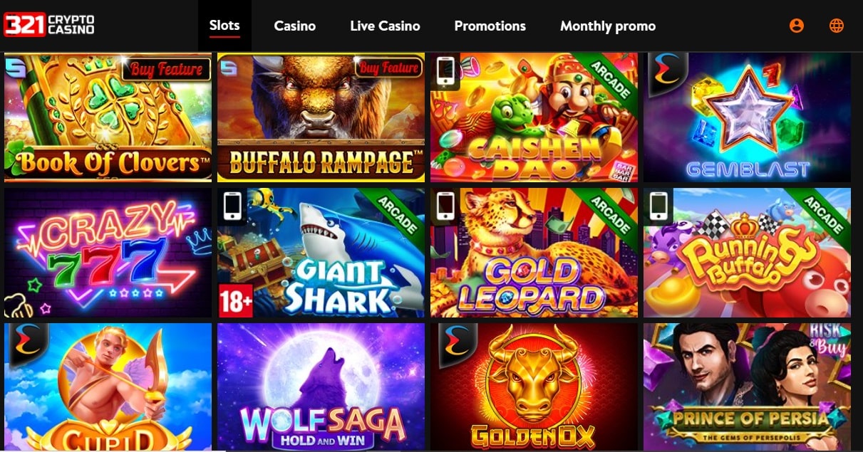 321 Crypto Casino Games