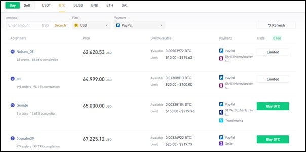 binance p2p platform