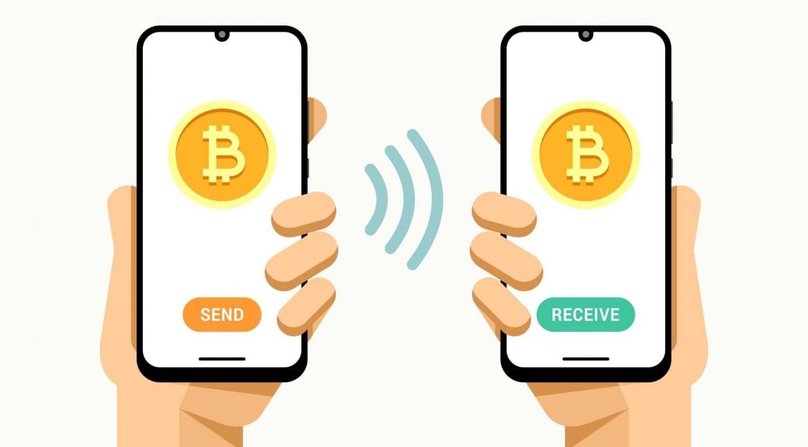 sending and receiving bitcoin on mobile phones